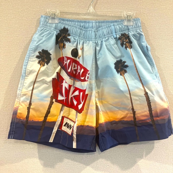 purple sky Inn Other - PURPLEx Blue Sky Inn Men's Printed Pull-On Shorts NWOT